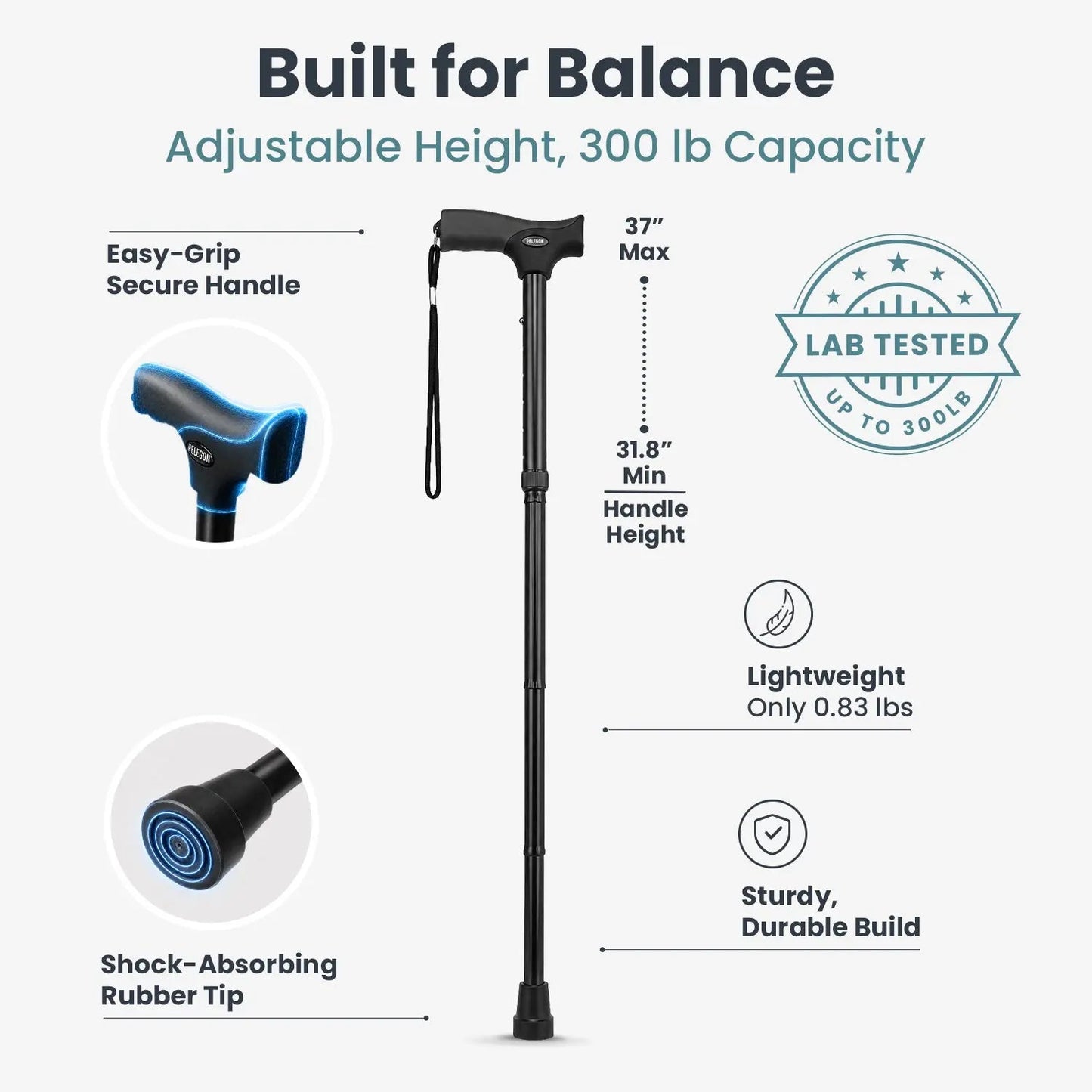 Folding Adjustable Walking Cane