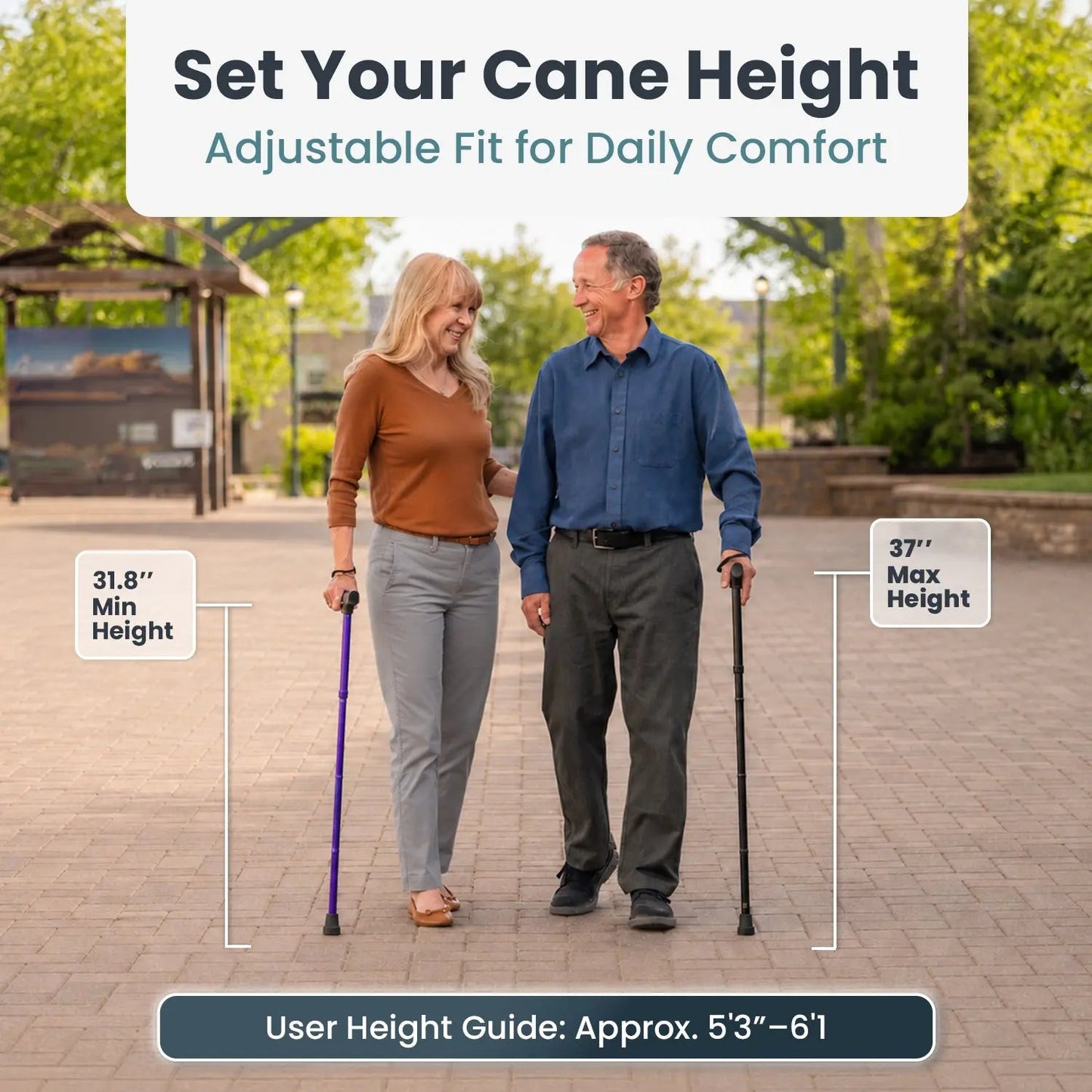 Folding Adjustable Walking Cane