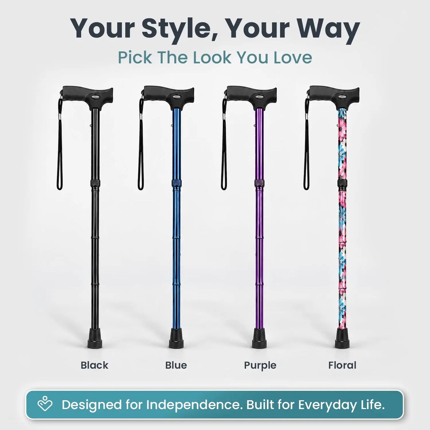 Folding Adjustable Walking Cane
