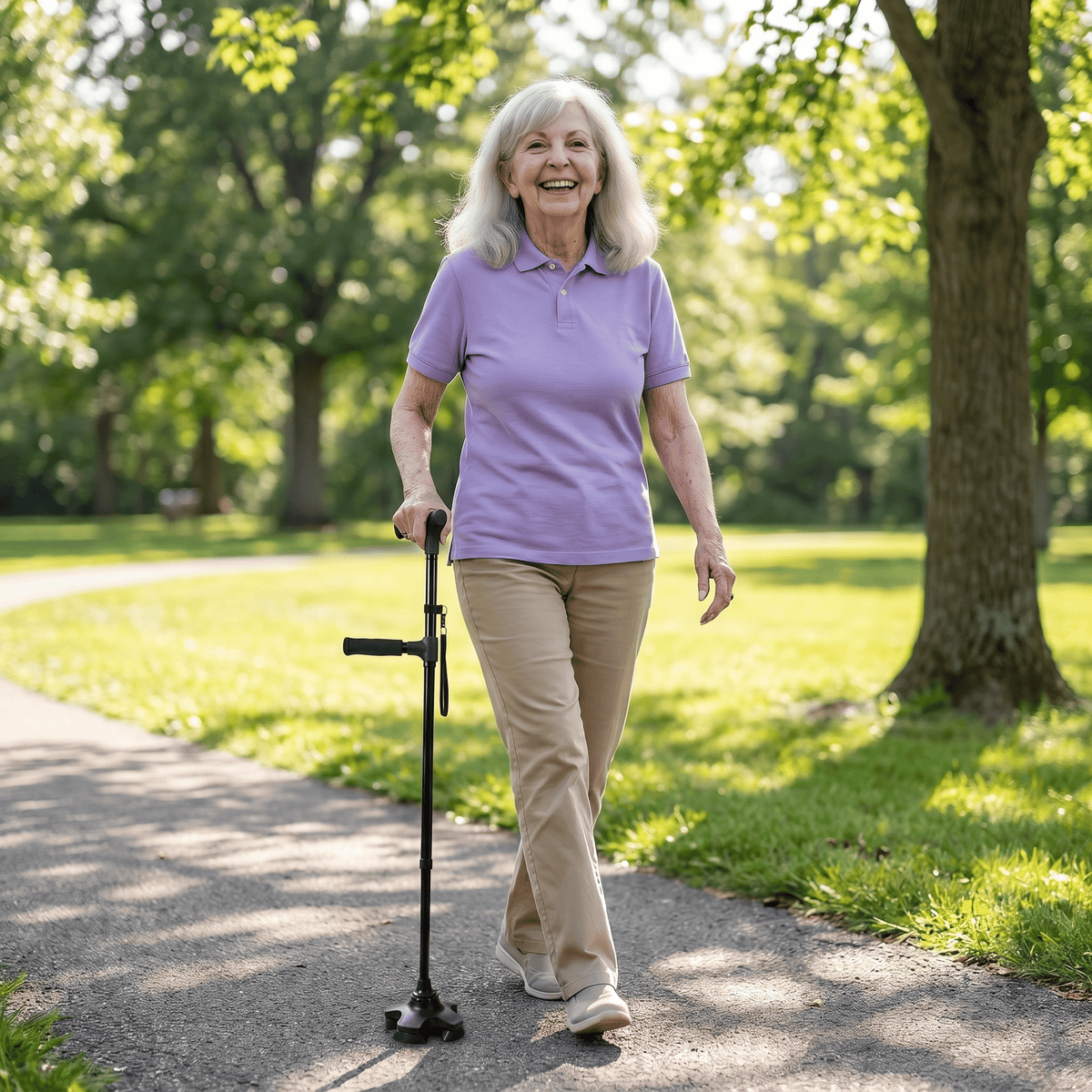 The cane that helps you stand up
