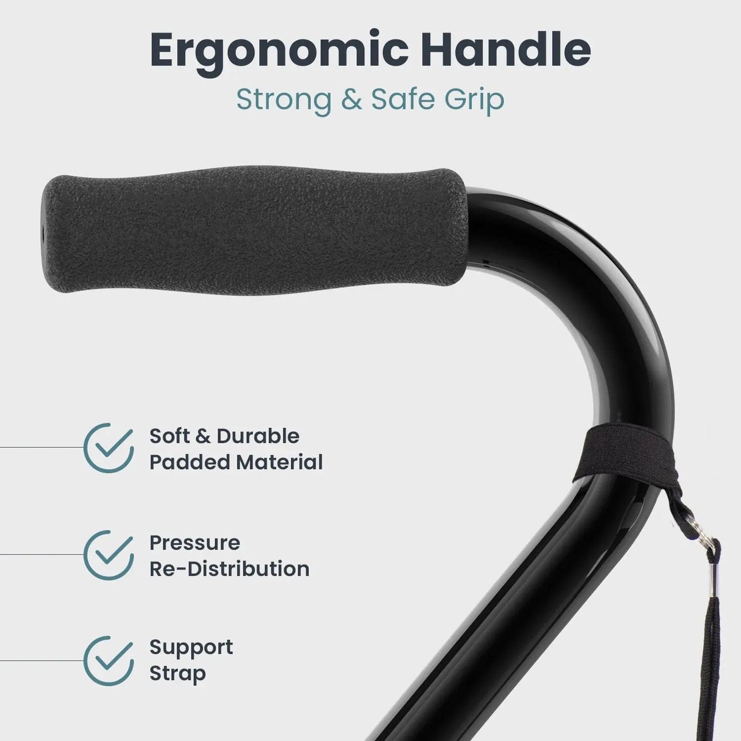 Quad Cane with Extra Handle