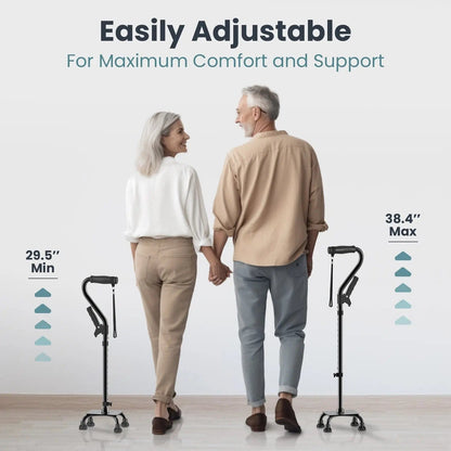 Quad Cane with Extra Handle