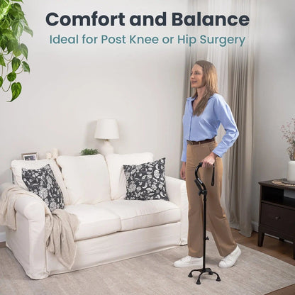Quad Cane with Extra Handle