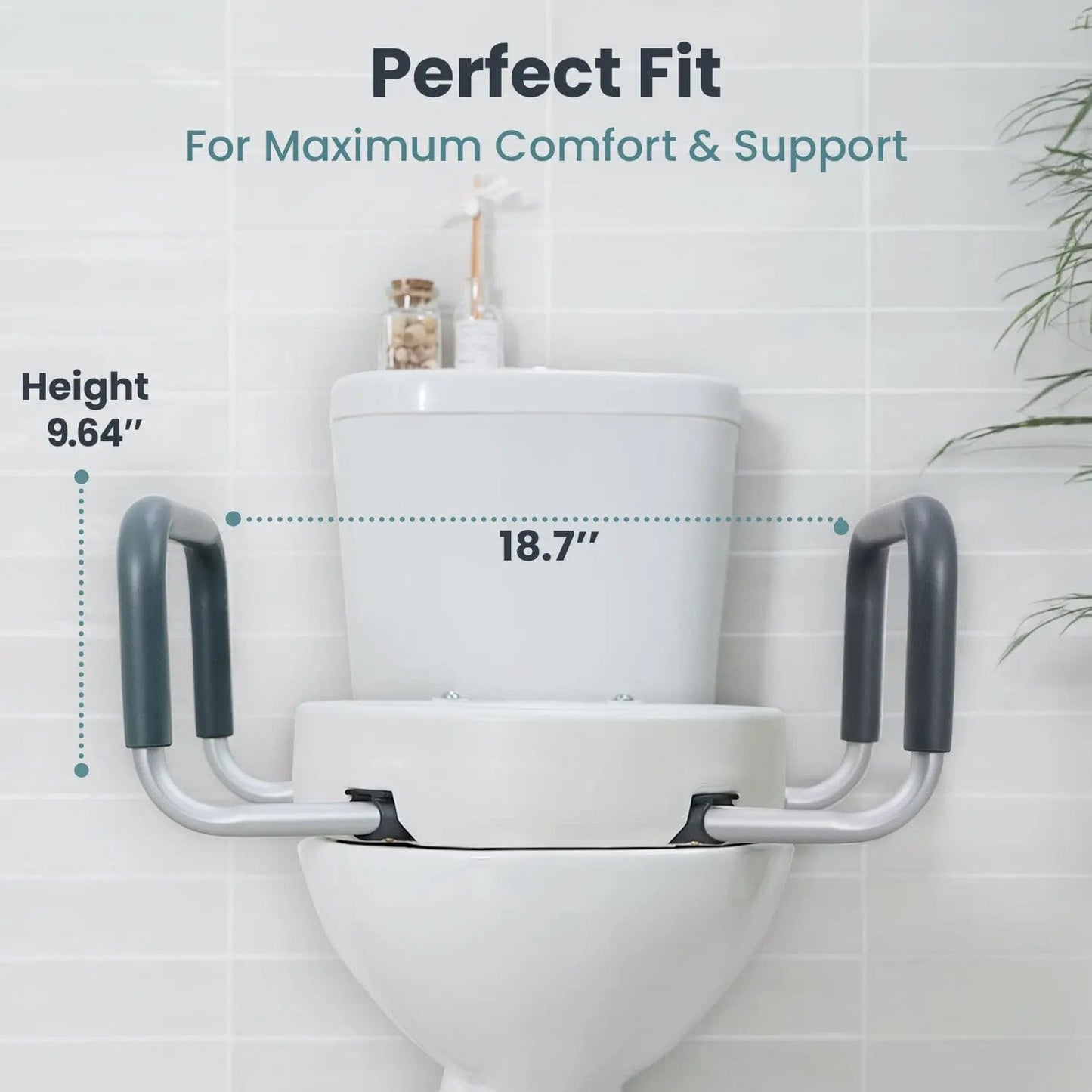 Raised Toilet Seat With Handles (300lb)