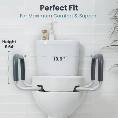 Raised Toilet Seat With Handles (300lb)