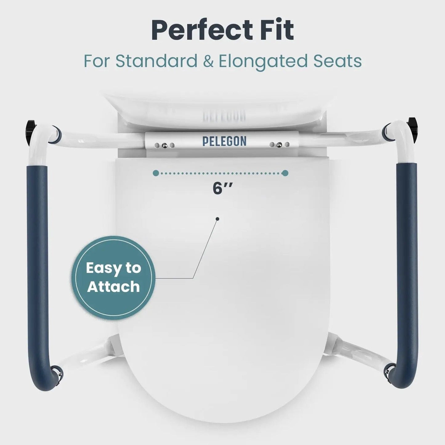 Adjustable Toilet Safety Rail (250lb Capacity)